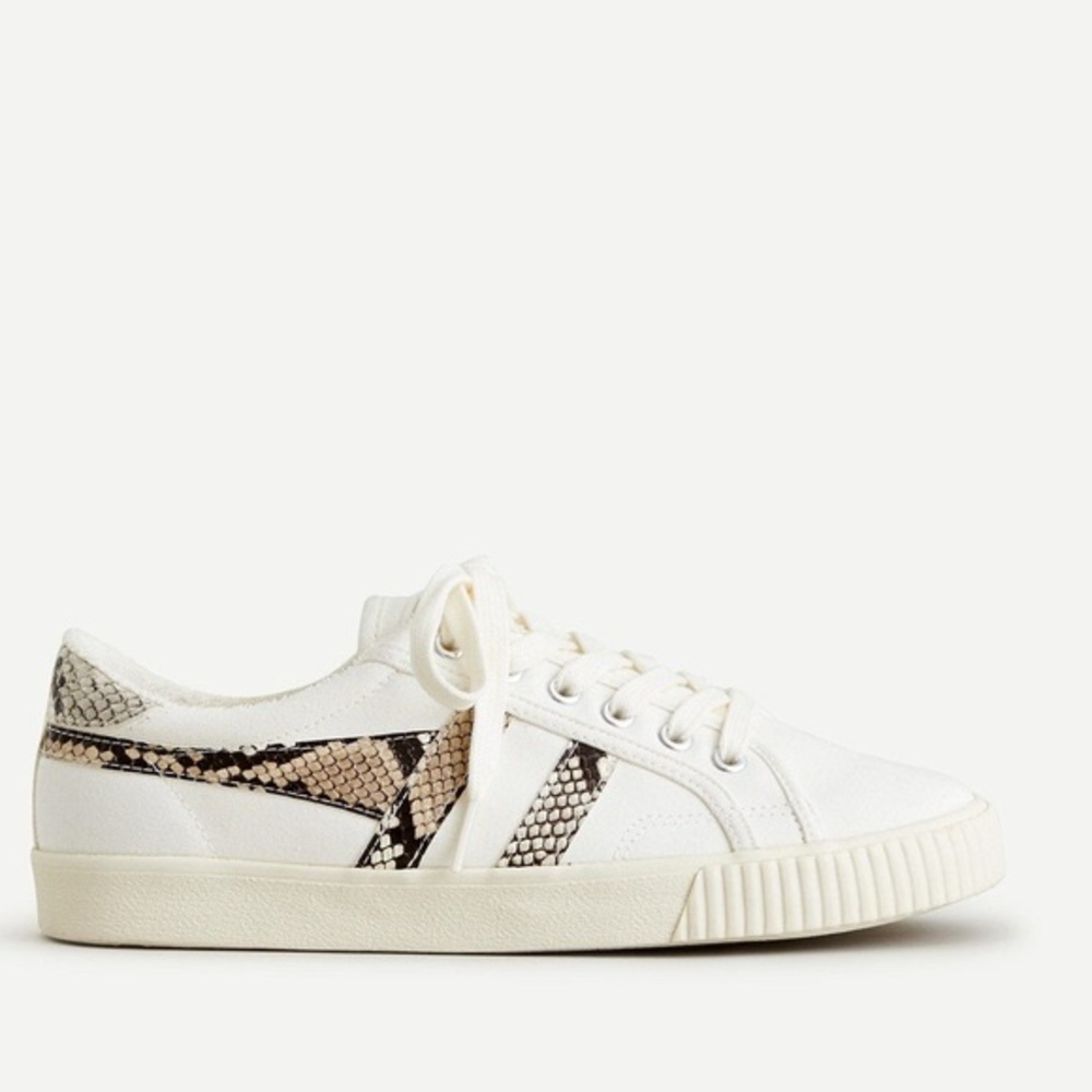 Gola Mark Cox x J.Crew Safari tennis shoes in off white/snake